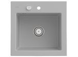 Villeroy und Boch Subway 50 S Einbauspüle 331502SM mit Ablaufgarnitur, Excenterbetätigung, 525 x 510 mm, steam CeramicPlus