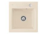 Villeroy & Boch Subway 45 XS Einbauspüle 678102FU mit Ablaufgarnitur und Exzenterbetätigung, 475 x 510 mm, Ivory