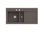 Villeroy und Boch Subway 60 Einbauspüle 677002TR links, mit Ablaufgarnitur, Excenterbetätigung, 1000 x 510 mm, timber CeramicPlus