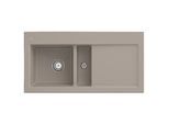 Villeroy und Boch Subway 60 Einbauspüle 677001AM links, mit Ablaufgarnitur, Handbetätigung, 1000 x 510 mm, almond CeramicPlus