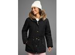 Laura Scott Winterjacke, mit Kapuze, figurbetonte Passform, mit Kapuze, mit abnehmbarem Fellimitat