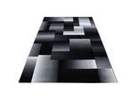 Novel Webteppich , Schwarz , Textil , Karo , rechteckig , 160x230 cm , Oeko-Tex® Standard 100 , für Fußbodenheizung geeignet, schmutzabweisend, für Hausstauballergiker geeignet, lichtunempfindlich, antistatisch, pflegeleicht, strapazierfähig, leicht zusammenrollbar , Teppiche Und Böden, Teppiche, Webteppiche