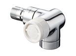 Oventrop Baureihe E Thermostatventil 1163483 Winkel-Eck, rechts, stufenlose Voreinstellung, DN 15, Messing, Edelstahl-Design
