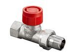 Oventrop Baureihe AF Thermostatventil 1180704 DN 15, Durchgang, Feinstvoreinstellung, Rotguss/Messing, vernickelt