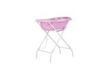 Chipolino Babybadewanne, Ständer Noemi klappbar, Ablauf, Ablagefächer, ab Geburt rosa