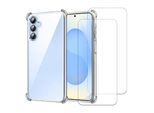 Hülle Galaxy S25 und 2 schutzfolien - TPU - Transparent