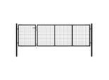 vidaXL Gartentor Stahl 350 x 100 cm Anthrazit