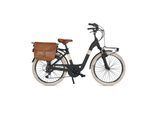 Via Veneto Elektro-Citybike MONOTUBO Classic Lady 24 Zoll, NERO POLV. CAFFE'