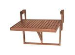 Gardenson Balkonhängetisch , Braun , Holz , Eukalyptusholz , vollmassiv , 65x64x52 cm , klappbar, wetterbeständig , Gartenmöbel, Gartentische, Balkontische