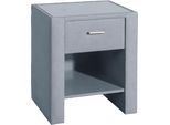 Nachttisch HOME AFFAIRE, blau (mittelblau), B:50cm H:61cm T:41cm, Tische, Nachttisch, Nachtkonsole mit 1 Schubkasten und 1 Ablagefach