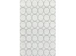 Teppich "Titan Trellis, LAGERRÄUMUNG", beige (elfenbeinfarben, hellgrau), B:152cm H:13mm L:244cm, Polypropylen (PP), MYFLAIR MÖBEL & ACCESSOIRES, Teppiche, Teppich, Kurzflor, gewebt, modernes Design, Motiv Kreise