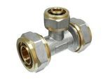 Schraubfitting-T-Stück 20 x 2,0 - 16 x 2,0 - 20 x 2,0 mm für Alu-Mehrschicht-Verbundrohr