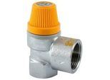 Caleffi Membran-Sicherheitsventil 1/2'' IG für Solar - 3 bar - bis 160°C - Auslass 3/4'' IG - 253043