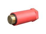 Baustopfen-Kunststoff rot 1/2'' mit Messinggewinde