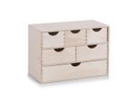 Zeller Present Regal, Natur, Holz, Birke, Hartholz, 6 Schublade(n) Schubladen, 40x28x20 cm, Wohnzimmer, Regale, Bücherregale