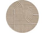 Hochflorteppich Boho Beige Ø ca. 200cm