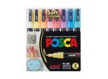 Permanentmarker »Uni POSCA Softcolors 8 Stück«, (8 tlg.)