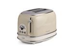 Ariete Toaster "Vintage 2 Schlitze, Beige" für 2 Scheiben 810 W Lieferung mit passendem CH-Fixadapter