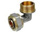 Schraubfitting-Übergangswinkel mit Außengewinde - 20 x 2,0 mm - 1/2'' für Alu-Mehrschicht-Verbundrohr