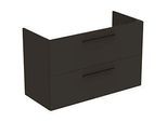 Ideal Standard i.life A Möbelwaschtisch-Paket K8745NV 104x46x64,5cm, 1 Hahnloch, Griff Chrom gebürstet, carbongrau matt