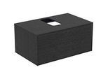 Ideal Standard Conca Waschtisch-Unterschrank T3929Y4 mit Ausschnitt, 1 Auszug, 80x50,5x37 cm, mittig, Eiche geflammt Furnier