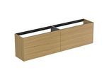 Ideal Standard Conca Waschtisch-Unterschrank T3999Y6 ohne Waschtischplatte, 2 Auszüge, 200 x 37 x 54 cm, Eiche hell Furnier