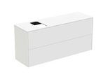 Ideal Standard Conca Waschtisch-Unterschrank T3950Y1 mit Ausschnitt, 2 Auszüge, 120x37x55 cm, rechts/links, Weiß matt lackiert