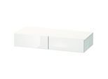 Duravit DuraStyle Schubkastenablage DS827002118 100 x 44 cm, 2 Schubkästen, nussbaum dunkel/weiß matt, mit Konsolenträger