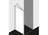 Kermi Pega Seitenwand PETWD09318VPK 93x185cm, silber hochglanz, ESG klar Clean, auf Duschplatz