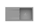 Villeroy & Boch Siluet Einbauspüle 333601SL mit Ablaufgarnitur und Handbetätigung, Stone