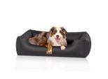 Knuffelwuff orthopädisches Hundebett aus Kunstleder Lovelock schwarz XXL