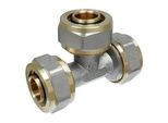 Schraubfitting-T-Stück 20 x 2,0 - 20 x 2,0 - 20 x 2,0 mm für Alu-Mehrschicht-Verbundrohr
