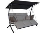 Hollywoodschaukel "Swing Smart sand", beige, B:210cm H:160cm T:145cm, Obermaterial: 100% Polyester, ANGERER FREIZEITMÖBEL, Hollywoodschaukeln, wetterfest