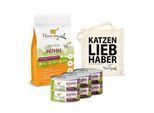 I love my cat ILMC set mit Huhn - Trockenfutter mit Huhn + Nassfutter mit Huhn + Jute Beutel