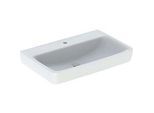 Geberit Renova Plan Waschtisch 501691001 75x48cm, Hahnloch mittig, ohne Überlauf, weiß