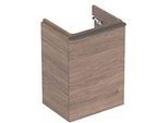 Geberit Smyle Square Handwaschbecken-Unterschrank 500350JR1 44,2x61,7x35,6cm, 1 Tür rechts, Holzstruktur Nussbaum hickory