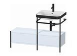 Duravit Happy D.2 Plus Möbelwaschtisch-Kombination HP4755O9797 120x49cm, mit Metallkonsole, 1 Hahnloch, lichtblau seidenmatt