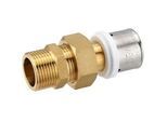 Pressfitting-Verschraubung 26 x 3,0 mm - 3/4 Zoll Außengewinde flachdichtend für MV-Rohr