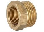 Rotguss Gewindefitting-Reduzierstück 1'' AG x 3/4'' IG - mit Sechskant