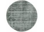 Teppich CARPETFINE "Ava Viskoseteppich", grün (mint), H:13mm Ø:120cm, Viskose, Teppiche, Teppich, Seidenoptik, leichter Glanz, Wohnzimmer