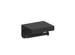 Herzbach Living Papierrollenhalter 23.815000.1.12 mit Deckel, Wandmontage, schwarz matt