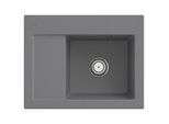 Villeroy & Boch Subway 45 Compact Einbauspüle 331301SL rechts, mit Ablaufgarnitur und Handbetätigung, 650 x 510 mm, Stone