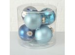 Boltze Weihnachtskugeln Ø 8 cm, 6 tlg, Petrol
