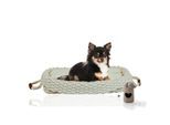 Rohrschneider ® Flauschiges Tierbett inkl. Gratis-Beigabe, Körbchen in Flechtoptik S