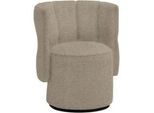 Emilio Belluti Cocktailsessel , Braun, Hellrosa , Textil , 73x82x62 cm , Made in Italy, Ce , Stoffauswahl, Sitzfläche 180° drehbar , Wohnzimmer, Sessel, Cocktailsessel