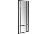 Mid.you Wandspiegel , Schwarz , Metall, Glas, Holzwerkstoff , rechteckig , 60x160x3 cm , Bsci , Garderobe, Garderobenspiegel
