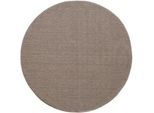Novel Webteppich , Braun , Textil , Uni , rund , Oeko-Tex® Standard 100 , pflegeleicht , Teppiche und Böden, Teppiche, Runde Teppiche
