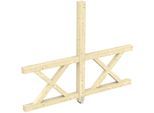 Carport-Seitenwand SKANHOLZ "Andreaskreuz", beige (natur), B:243cm H:210cm, Holzwerkstoff, Gartenhaus-Seitenwände, freistehehend