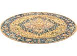 Teppich TOM TAILOR HOME "Funky Outdoor Orient One", gold (goldfarben), H:5mm Ø:160cm, Polypropylen (PP), Teppiche, Teppich, Flachgewebe, Orient-Optik, In- und Outdoor geeignet, Wohnzimmer