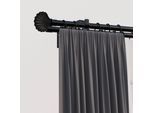 Gardinenstange INDEKO "Volterra", schwarz, L:400cm Ø:16mm, Eisen, Gardinenstangen